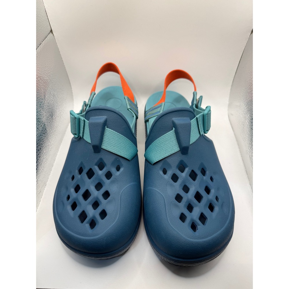 Chaco Chillos Clog Womens 11 Blue Orange Adjustable Strap Water Friendly Shoes